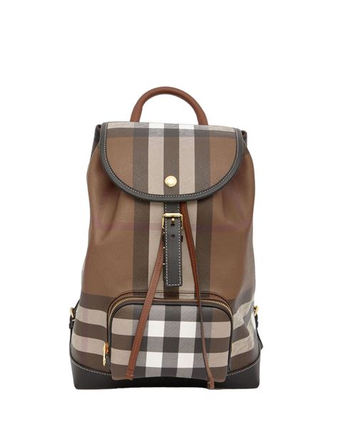 zaino blu burberry donna|Zaino Check (Marrone betulla scuro) .